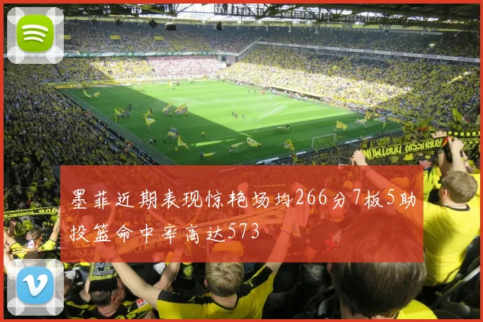 墨菲近期表现惊艳场均266分7板5助投篮命中率高达573